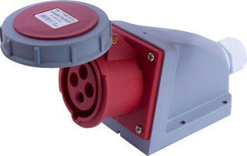 Силовая розетка стационарная e.socket.114.16.67, 4п., 400В, 16А , IP 67 i082008 фото