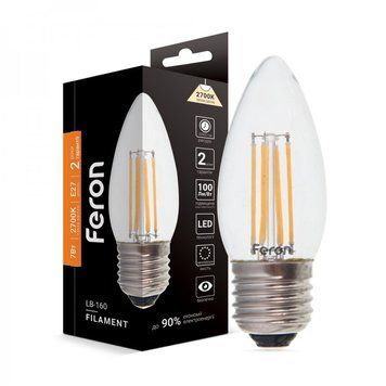 Светодиодная лампа Feron Filament LB-160 7Вт E27 2700K 40086 фото