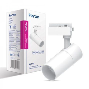 Трековый светодиодный светильник Feron AL140 30W белый 41613 фото