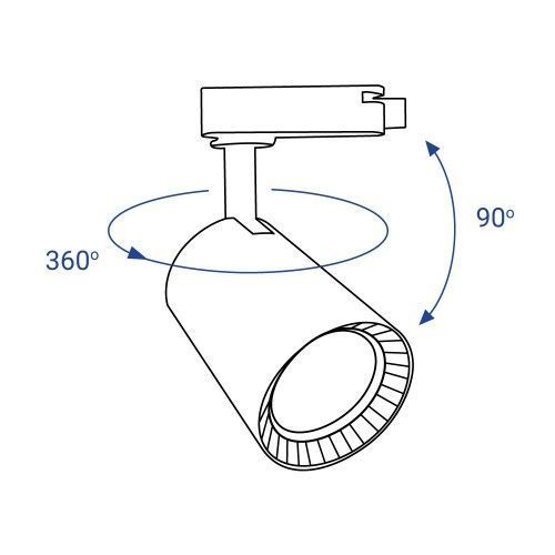 Трековий світильник Feron AL100 8W 4000К IP40 чорний 29614 фото