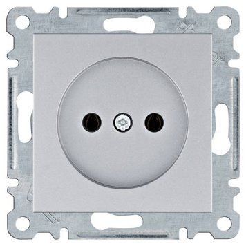 Розетка без з/к Lumina (Срібна) WL1012 фото