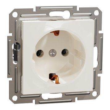 Розетка з з/к Schneider Electric Asfora (Кремова) без рамки EPH2970123 фото