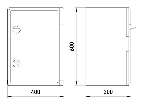 Корпус удароміцний з АБС-пластика e.plbox.400.600.200.blank, 400х600х200мм, IP65 CP5005 фото