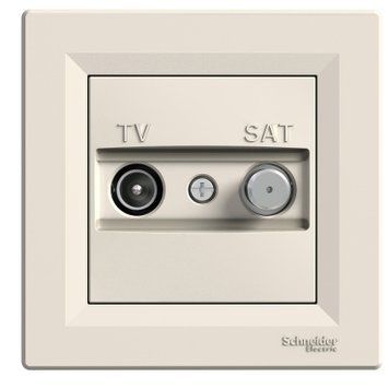 Розетка TV-SAT конечная (1дБ) Schneider Electric Asfora (Кремовая) EPH3400123 фото