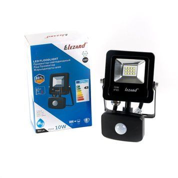 Прожектор світлодіодний з датчиком руху Lezard 10W, IP65 6500K 800Lm PAL6510S PAL6510S фото