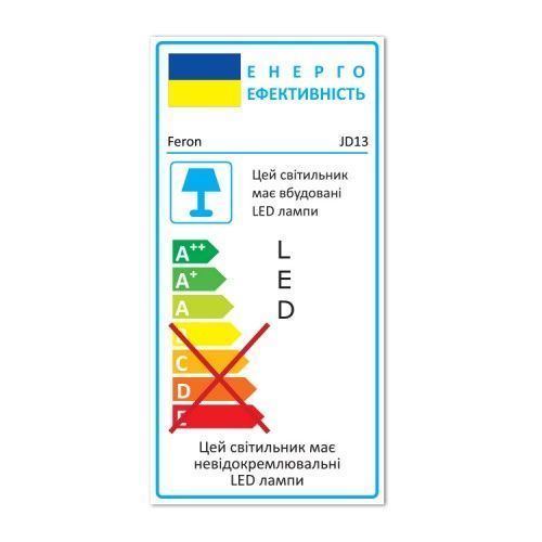 Вбудований світлодіодний світильник Feron JD13 2Вт 2700К IP20 білий 41193 фото