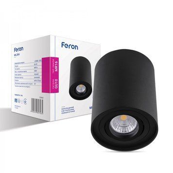 Накладний поворотний світильник Feron ML304 GU10 IP20 чорний 32969 фото