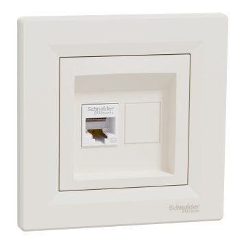 Розетка компьютерная тип 5е. Schneider Electric Asfora (Кремовая) EPH4300123 фото