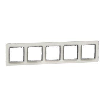 Рамка п'ятимісна Schneider Electric Sedna Elements (Біле скло) SDD360805 фото