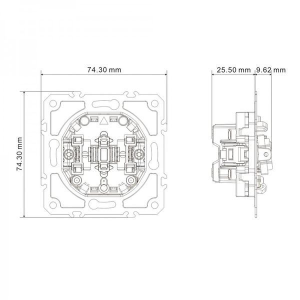 Вимикач 3-кл., механізм 10А Soft EV113-W білий 80713 фото