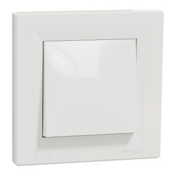 Выключатель одноклавишный IP44 Schneider Electric Asfora (Белый) EPH0100221 фото