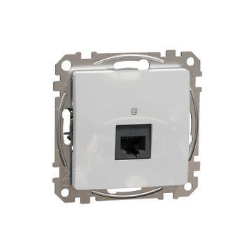 Розетка компьютерная RJ45 CAT5E UTP Schneider Electric Sedna Design (Алюминий) SDD113451 фото