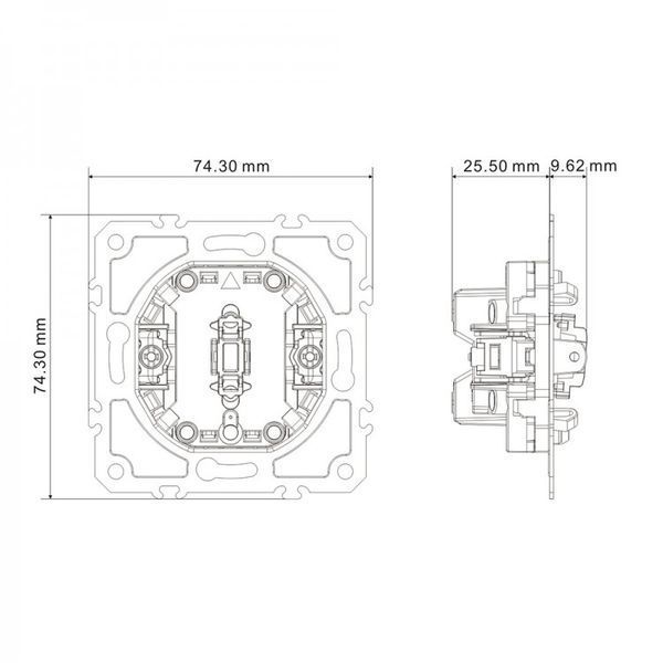 Выключатель 1-кл., механизм 10А Soft EV111V-S серебро 80785 фото