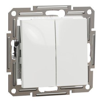 Кнопка двойная Schneider Electric Asfora (Белая) без рамки EPH1170121 фото