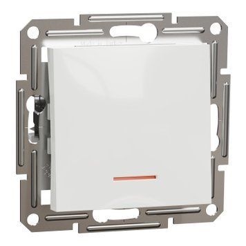 Переключатель одноклавишный с подсветкой Schneider Electric Asfora (Белый) без рамки EPH1570121 фото