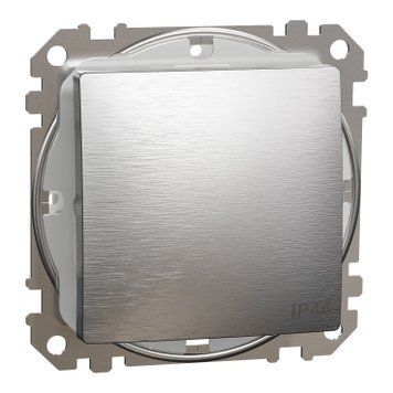 Одноклавішний перемикач IP44 Schneider Electric Sedna Elements (Матовий алюміній) SDD270106 фото