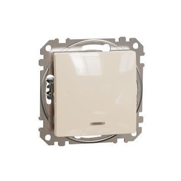 Одноклавішний перемикач з підсвіткою Schneider Electric Sedna Design (Бежевий) SDD112106L фото