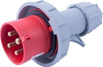 Силовая вилка переносная e.plug.014.16.67, 4п., 400В, 16А, IP 67 i082002 фото