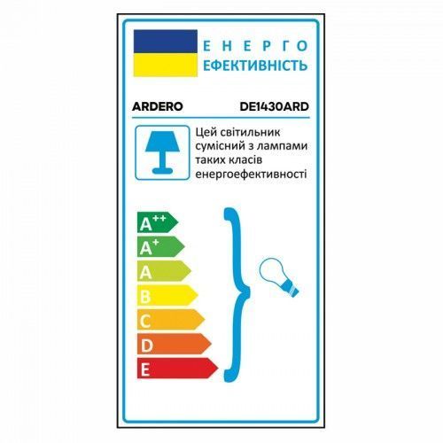 Настільний світильник Ardero DE1430ARD на струбцині під лампу Е27 чорний 01961 фото